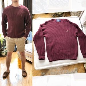 Ralph Lauren Chaps Burgundy Maroon Sweater
